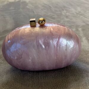 Pink pearl clutch